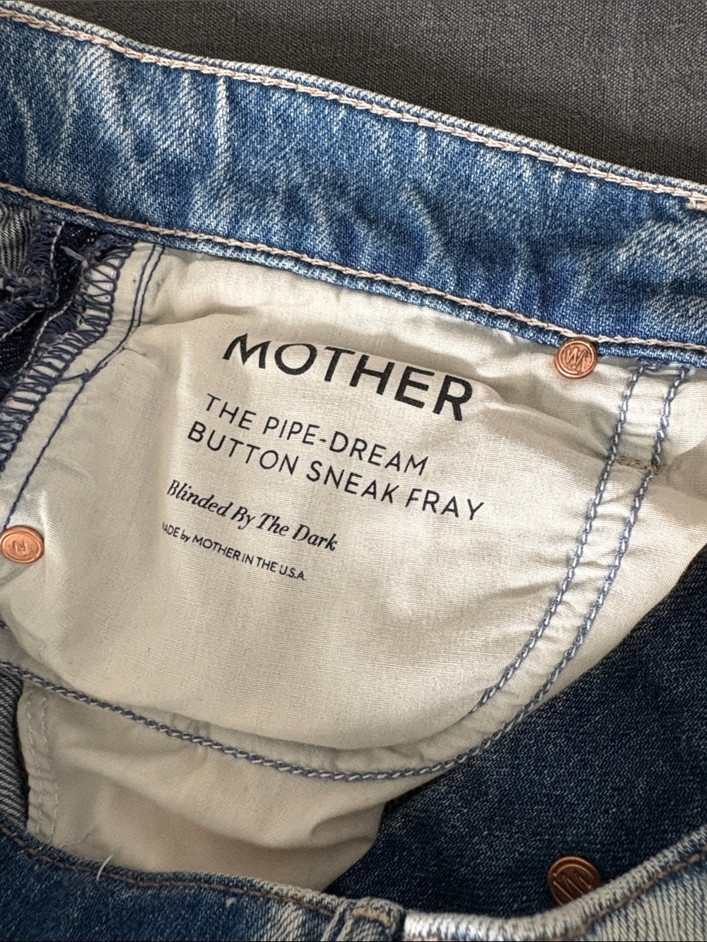 MOTHER The Pipe Dream Button Sneak Fray - Picture 6 of 12